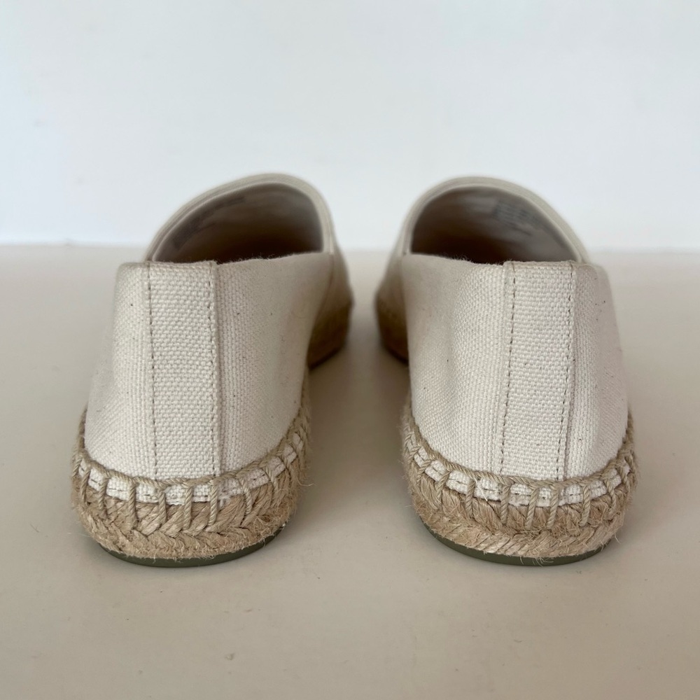 Tory Burch Everly Cotton Canvas Espadrille in Cream Off White Brie/Amber, size 6 - Picture 3 of 12